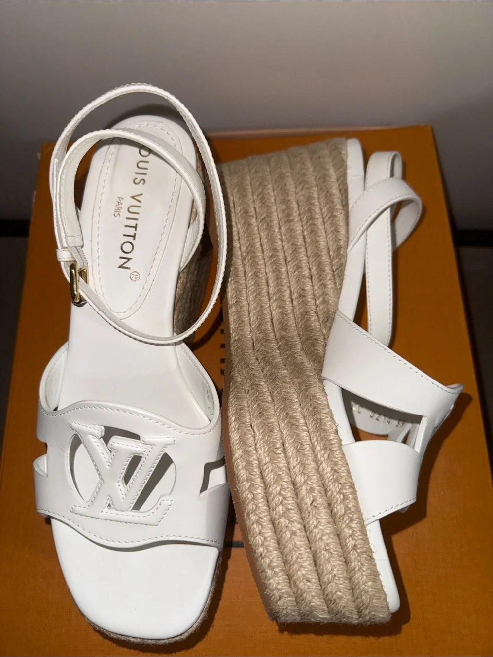 Louis Vuitton white leather